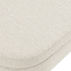 44" Beige and Brown Linen Upholstered Storage Bench with Flip Top