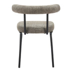 Set of Two Green and Black Upholstered Chenille Open Back Dining Side Chairs