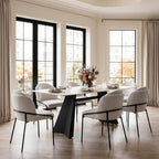 Set of Two Ivory And Black Faux Shearling And Steel Dining Side Chairs