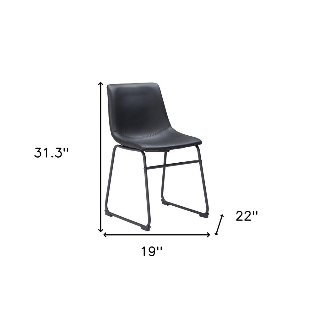 Set of Two Charcoal and Black Upholstered Velvet Dining Side chairs
