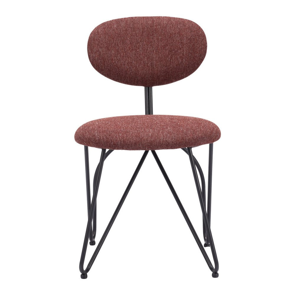 Set of Two Light Gray And Black Upholstery And Steel Dining Side Chairs
