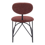 Set of Two Light Gray And Black Upholstery And Steel Dining Side Chairs