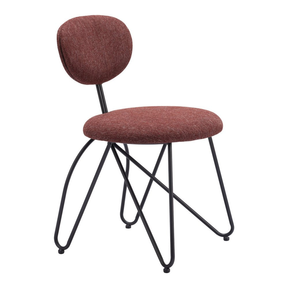 Set of Two Light Gray And Black Upholstery And Steel Dining Side Chairs
