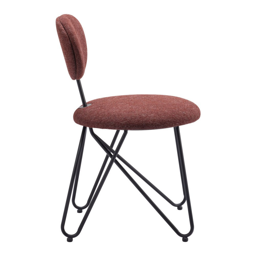Set of Two Light Gray And Black Upholstery And Steel Dining Side Chairs