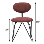 Set of Two Light Gray And Black Upholstery And Steel Dining Side Chairs