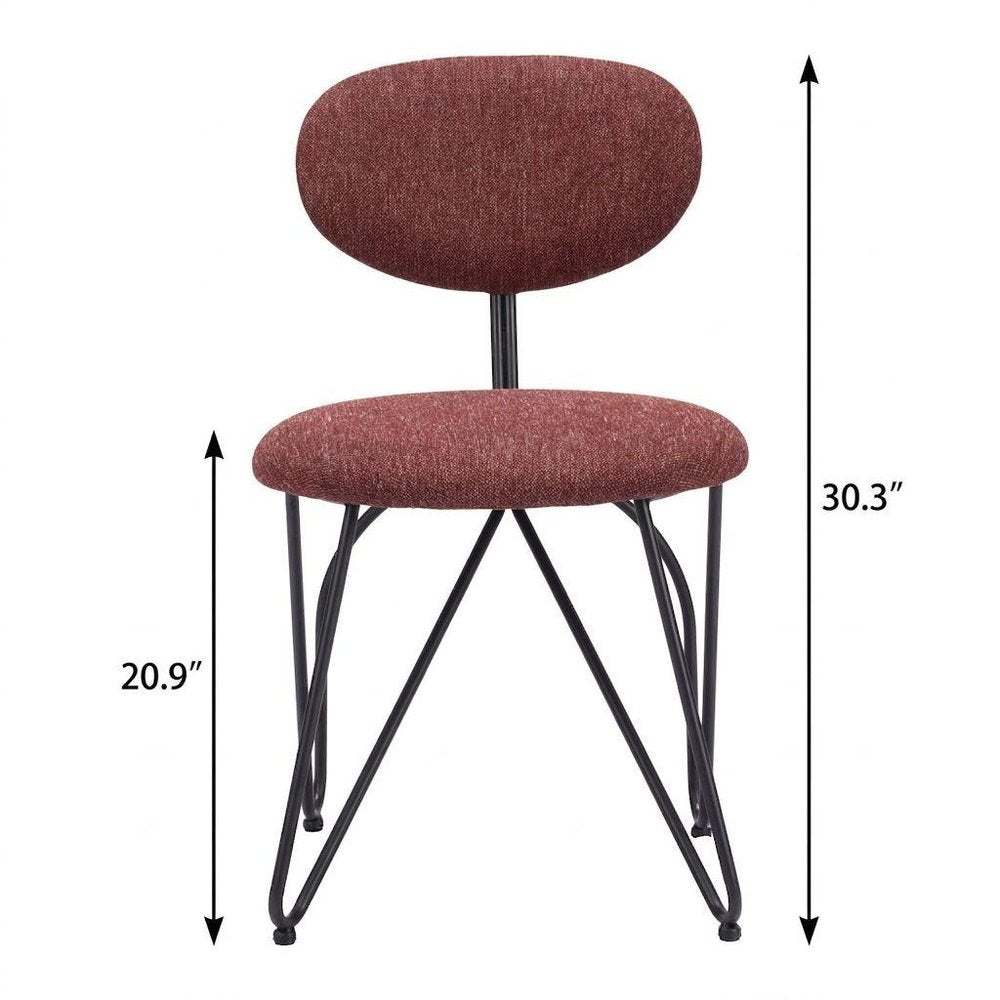 Set of Two Light Gray And Black Upholstery And Steel Dining Side Chairs