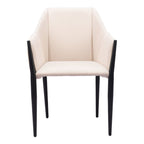 Set of Two Gray Slate Gray And Black Faux Leather And Steel Dining Arm Chairs