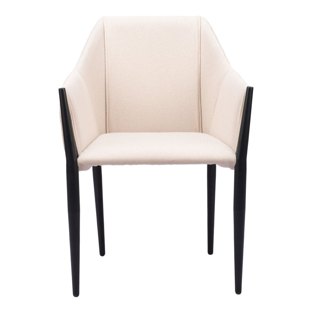 Set of Two Gray Slate Gray And Black Faux Leather And Steel Dining Arm Chairs