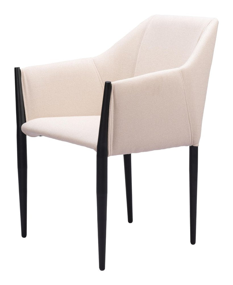 Set of Two Gray Slate Gray And Black Faux Leather And Steel Dining Arm Chairs