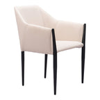 Set of Two Gray Slate Gray And Black Faux Leather And Steel Dining Arm Chairs