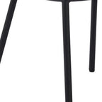 Ivory And Black Faux Shearling And Wood And Steel Dining Arm Chair