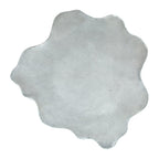 37" Silver Aluminum Free Form Solid Coffee Table
