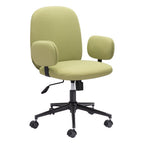 Beige and Black Adjustable Height Swivel Rolling Office Chair