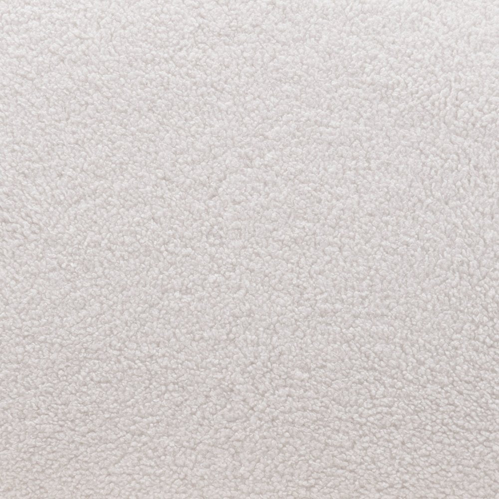 85" Cream Upholstered Curved Sofa