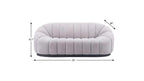 85" Light Gray Upholstered Curved Sofa