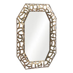 35" Bronze Octagonal Steel Framed Accent Mirror