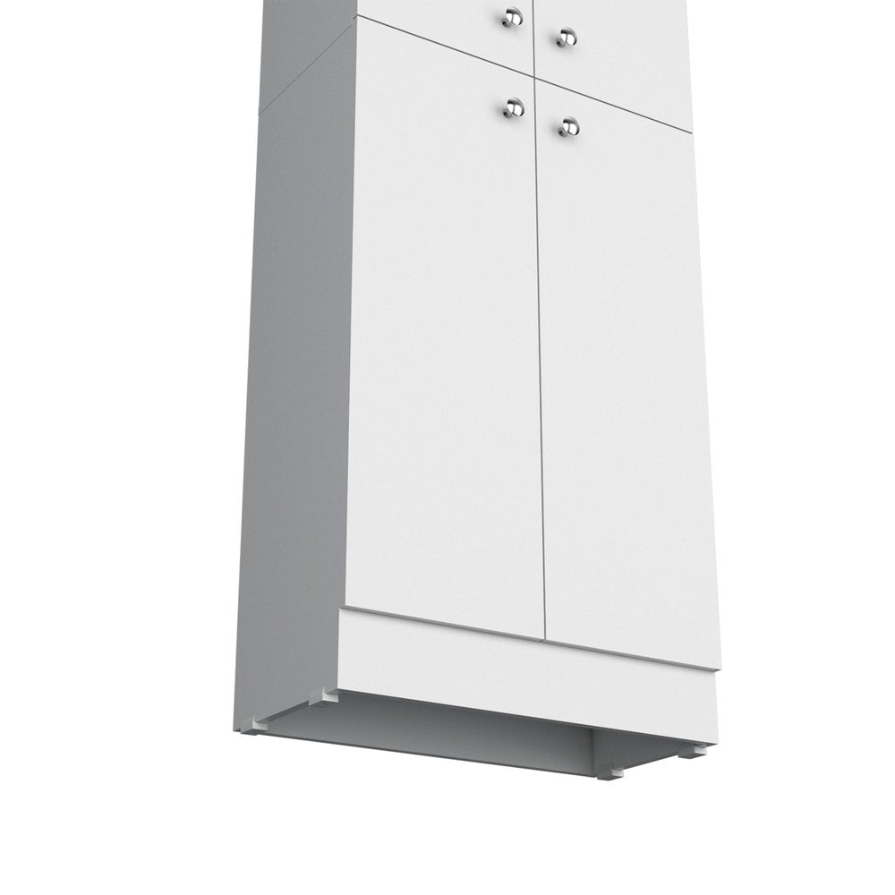 12" White Wood Pantry Or Storage Closet