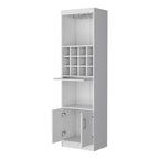 71" White Wood Bar Cabinet With Two Doors