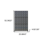 52" Black Steel Outdoor Privacy Screen