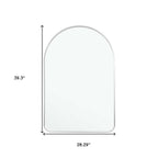 39" Black Arch Metal Framed Bathroom Vanity Mirror