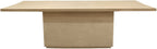 72" Natural and Brown Solid Wood Pedestal Base Dining Table