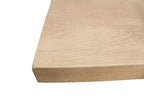 72" Natural and Brown Solid Wood Pedestal Base Dining Table