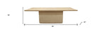 72" Natural and Brown Solid Wood Pedestal Base Dining Table