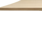 72" Natural and Brown Solid Wood Pedestal Base Dining Table