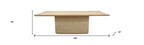 72" Natural and Brown Solid Wood Pedestal Base Dining Table