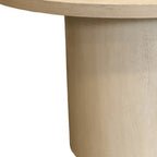48" Natural Solid Wood Pedestal Base Round Top Dining Table