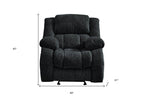 40" Gray Fabric Manual Gliding Recliner