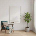 51" Silver Metal Leaning Framed Full Length Mirror