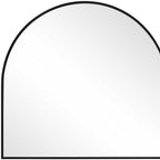 29" Black Metal Arch Framed Accent Mirror