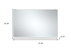 47" Black Metal Leaning Framed Full Length Hanging Mirror