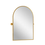 31" Gold Aluminum Arch Tilting Framed Accent Mirror