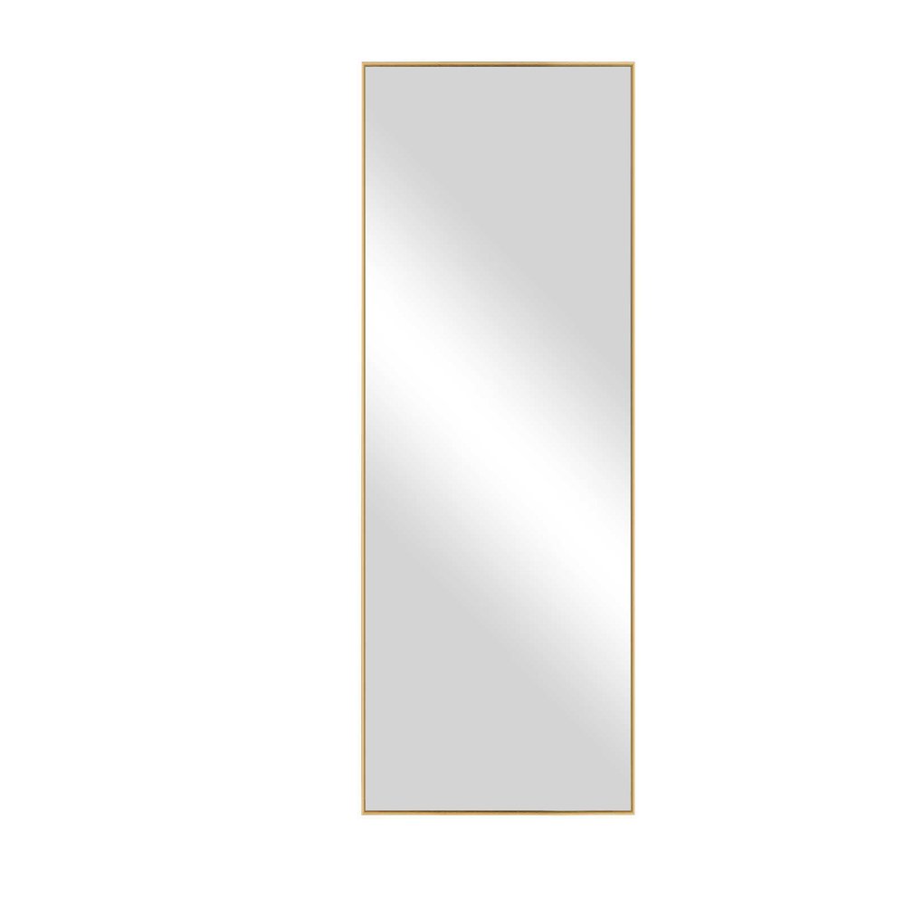 71" Black Metal Leaning Framed Full Length Mirror
