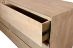 72" Natural Solid Wood Six Drawer Double Dresser