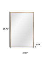 36" Gold Aluminum Framed Accent Mirror