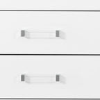 58" White Wood Six Drawer Double Dresser