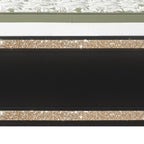 Black And Gold Faux Crystal Bling Wood And Upholstery Lighted Full Bed Frame