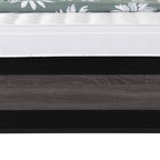 Black And Gray Inlaid Panels Full Bed Frame