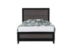 Black And Gray Inlaid Panels Full Bed Frame
