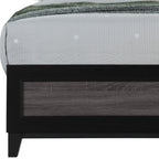 Black And Gray Inlaid Panels Full Bed Frame