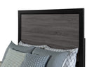 Black And Gray Inlaid Panels Full Bed Frame