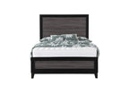 Black And Gray Inlaid Panels Full Bed Frame