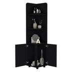 15" Black Wood Freestanding Bathroom Vanity