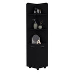 15" Black Wood Freestanding Bathroom Vanity