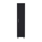 71" Black Wood Pantry Or Storage Cabinet