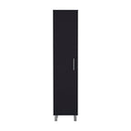 71" Black Wood Pantry Or Storage Cabinet
