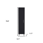 71" Black Wood Pantry Or Storage Cabinet